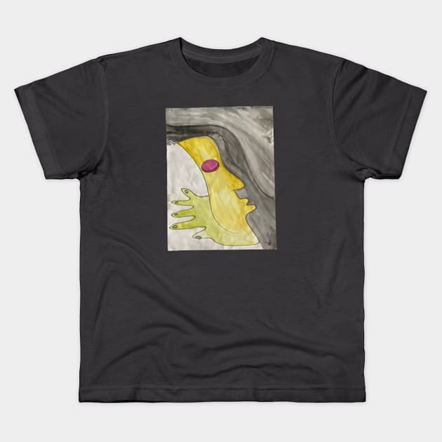 Abstract face Kids T-Shirt by Love Gives Art